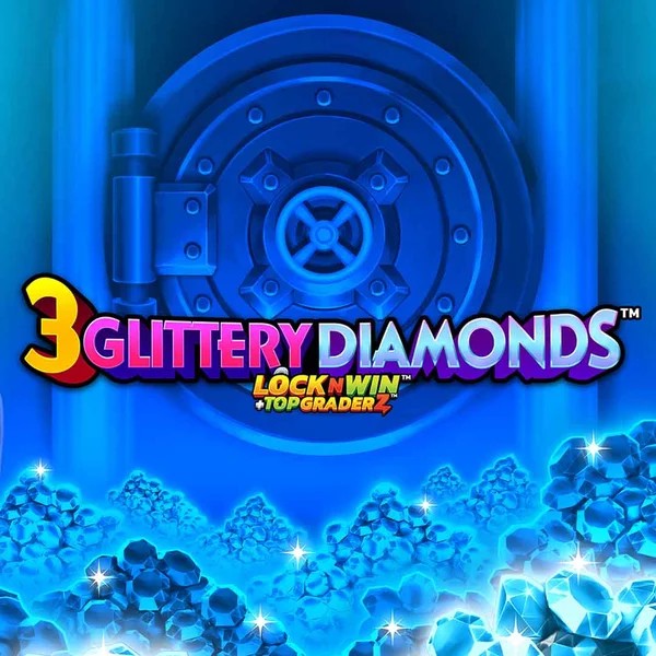3 Glittery Diamonds logo by PearFiction Studios at Gambloria Casino