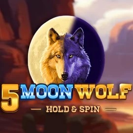 5 Moon Wolf slot logo by Apparat Gaming at Gambloria Casino