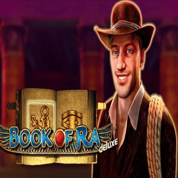 Book of Ra Deluxe by Novomatic, showcased at gambloria-casino.eu – game logo