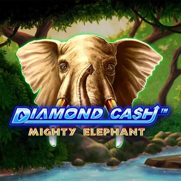 Diamond Cash Mighty Elephant slot logo by Greentube at Gambloria Casino