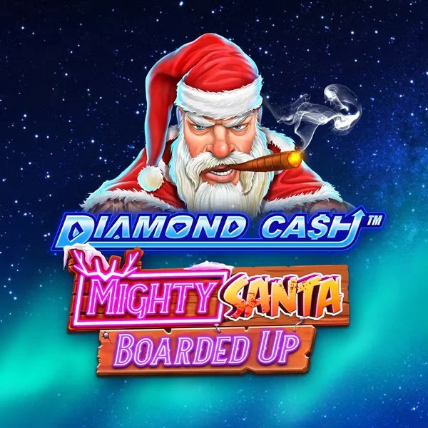 Diamond Cash Mighty Santa Boarded Up logo by Greentube Gambloria Casino