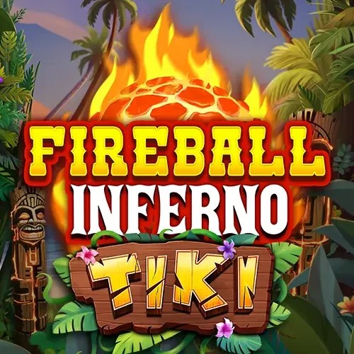 Fireball Inferno Tiki online game logo by NetEnt on gambloria-casino.eu