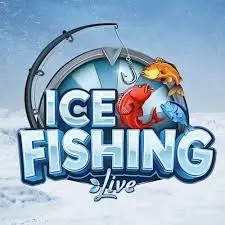 Ice Fishing Live slot logo by Evolution at Gambloria Casino