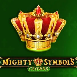 Mighty Symbols Crowns slot logo by Wazdan at Gambloria Casino