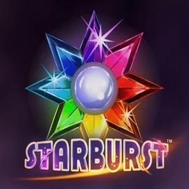 Starburst slot logo by NetEnt at Gambloria Casino